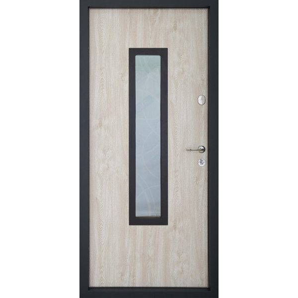 Вхідні двері Abwehr Defender Solid Glass 408 RAL 7021Т