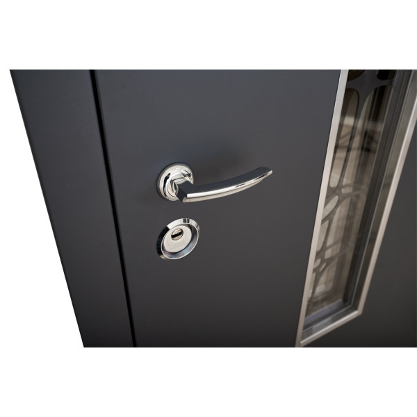 Вхідні двері Abwehr Defender Solid Glass 408 RAL 7021Т