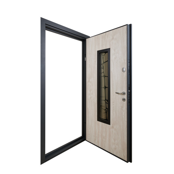 Вхідні двері Abwehr Defender Solid Glass 408 RAL 7021Т