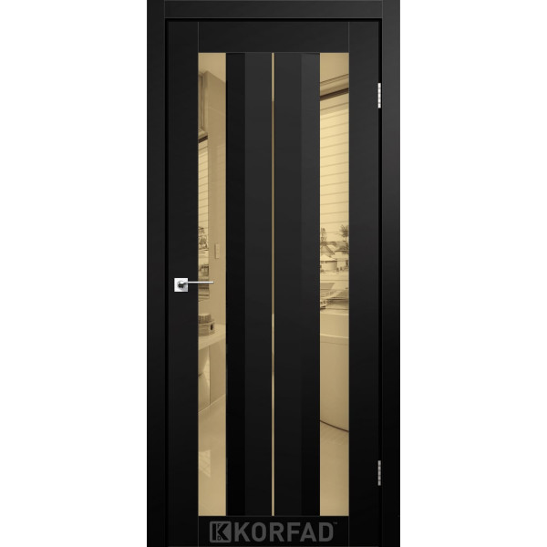 Міжкімнатні двері KORFAD Super PET AL-01 Чорний