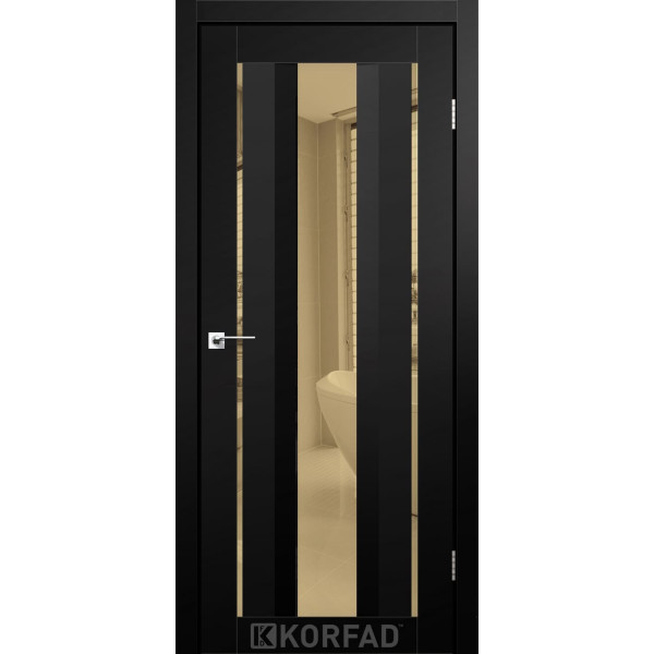 Міжкімнатні двері KORFAD Super PET AL-02 Чорний