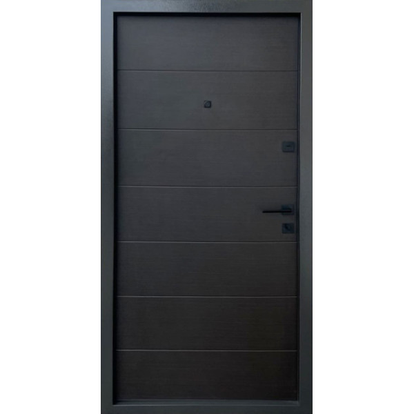 Вхідні двері Qdoors ГОРИЗОНТАЛЬ темна всередині