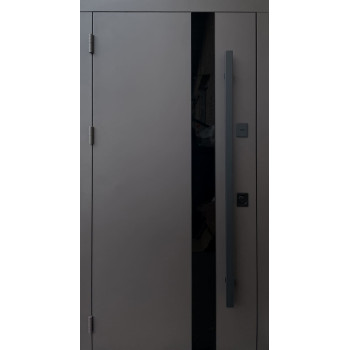 Вхідні двері Qdoors СТРІТ 3К ЕЛЕГАНТ 8019 Дуб темний ручка скоба
