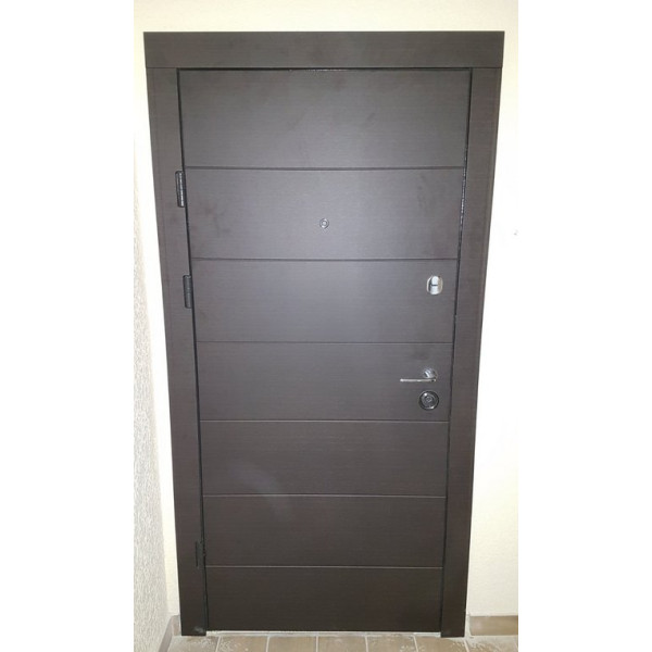 Вхідні двері Qdoors ГОРИЗОНТАЛЬ біла рама