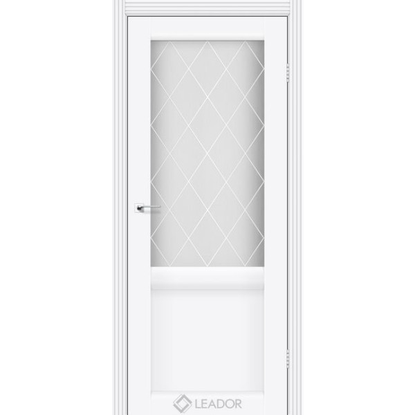 Міжкімнатні двері LEADOR LAURA LR-01 БІЛИЙ МАТОВИЙ