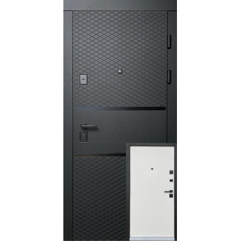 Вхідні двері Redfort ГРАЦІЯ BLACK 3 контури