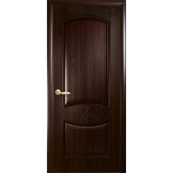 Міжкімнатні двері Новий Стиль Інтера каштан Грав. Донна ПВХ DeLuxe