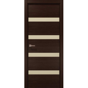 Міжкімнатні двері Папа Карло Elegance Arcobaleno венге Q157 скло бежеве