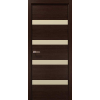 Міжкімнатні двері Папа Карло Elegance Arcobaleno венге Q157 скло бежеве