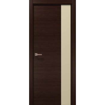 Міжкімнатні двері Папа Карло Elegance Polo венге Q157 скло бежеве